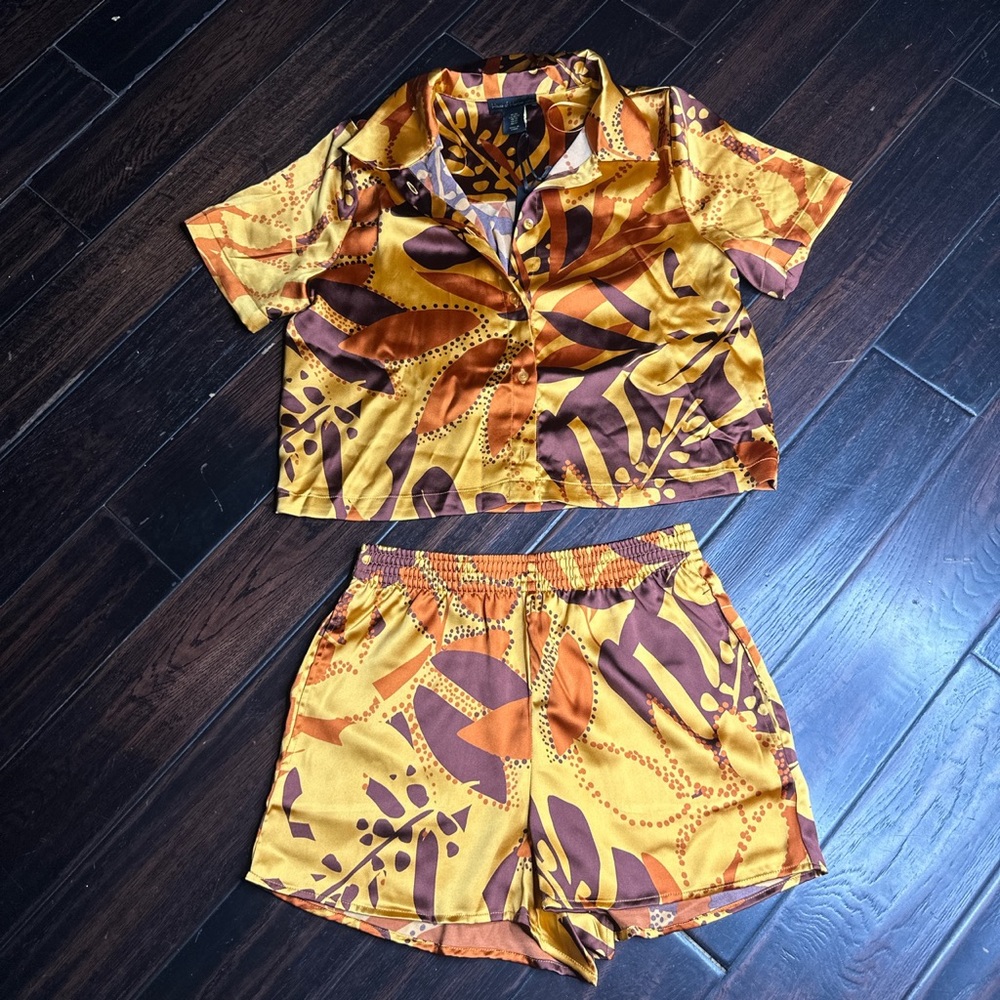 House of Harlow 2 piece set loungewear resort casual luxury boho